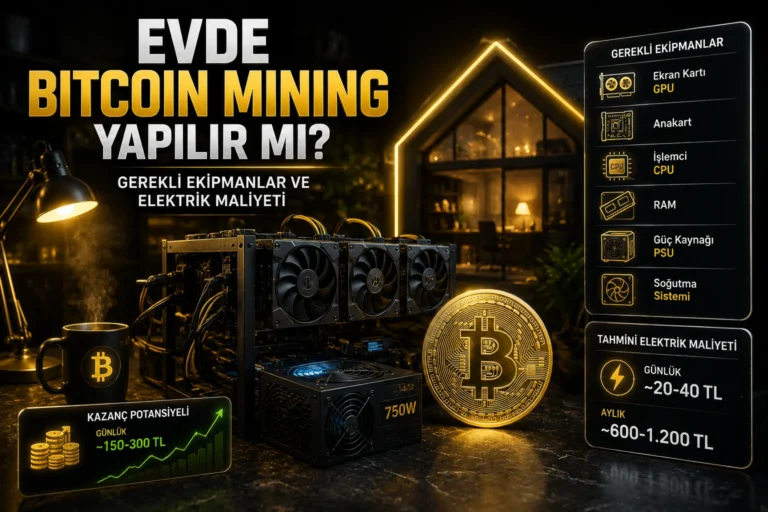 Evde Bitcoin Mining Yapılır mı? Maliyetler Ses Isı ve Gerçekler